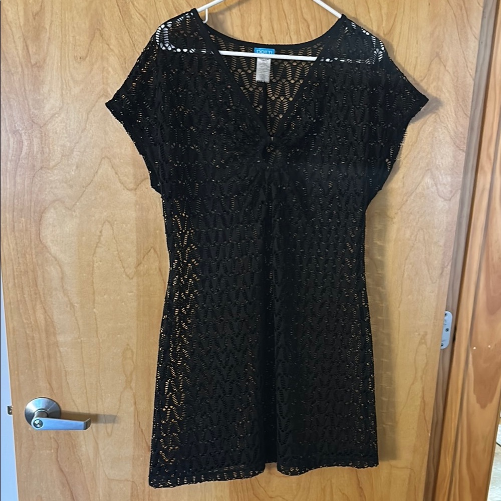 Dotti Black Swim Cover-Up Dress